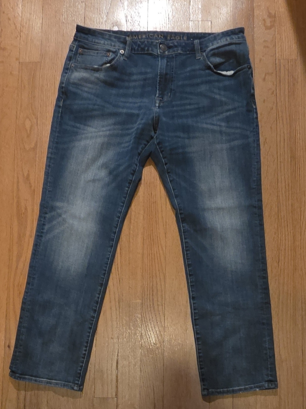 American Eagle Outfitters Men’s Dark Blue Straight Jeans